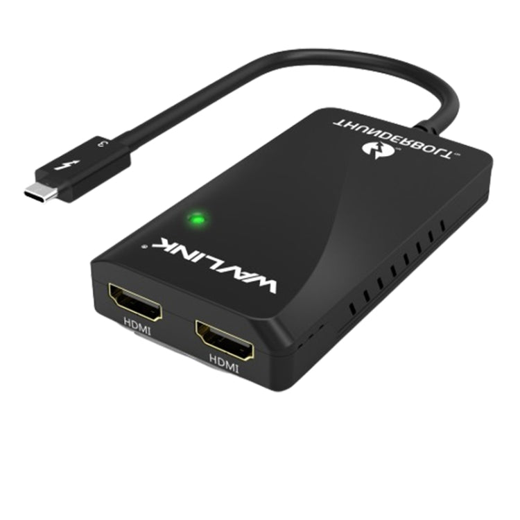 WAVLINK WL-UTA01H Adattatore splitter extender multischermo da Thunderbolt 3 a doppio HDMI Type-C, WL-UTA01H WAVLINK WL-UTA01H Adattatore splitter extender multischermo da Thunderbolt 3 a doppio HDMI Type-C, WL-UTA01H